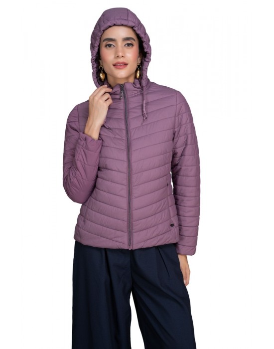 Women Packable Jacket Purple